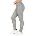 thumbnail image 3 of Seven7 Women's 4-Way Stretch Skinny Leg Pull On Ponte Pant Legging (Black & Brown Glen Plaid, XXL), 3 of 13