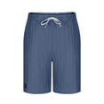 thumbnail image 5 of Kvture Shorts for Men Casual Summer Drawstring Elastic Waist Beach Short Loose Fit Texture with Side Pockets Navy XL, 5 of 5