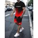 thumbnail image 3 of Ropa de entrenamiento de Bullpadel para hombre, 3D Camiseta con estampado, pantalones cortos, traje de bádminton al aire libre, chándal holgado de verano, 3 of 5