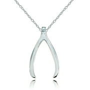 SILVERSPECK Sterling Silver Polished Wishbone Necklace