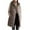 Coffee, variant on Busydd Women Puffer Vest Solid Color Hooded Womens Down Vest Winter Warm Sleeveless Puffy Vest Casual Button Zipper Long Vest for Women with Pockets S