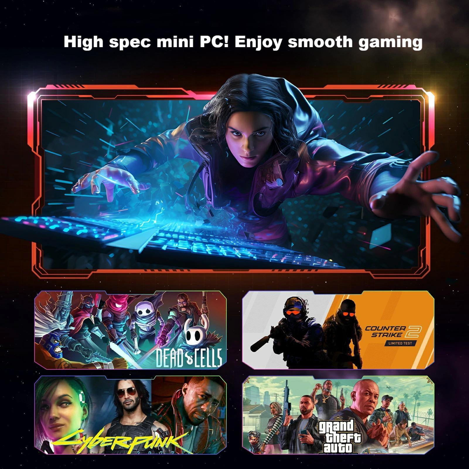NIPOGI Mini Gaming PC AMD Ryzen 5 7430U 16GB DDR4 512GB SSD Mini Desktop Computer,Windows 11 Pro