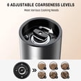 thumbnail image 2 of KORALAKIRI Electric Salt and Pepper Shakers Grinder Set with Rechargeable Base, Refillable Automatic Pepper Mill with LED Light & Adjustable Coarseness for Kitchen, Outdoor, BBQ & Gift Giving, 2 of 9