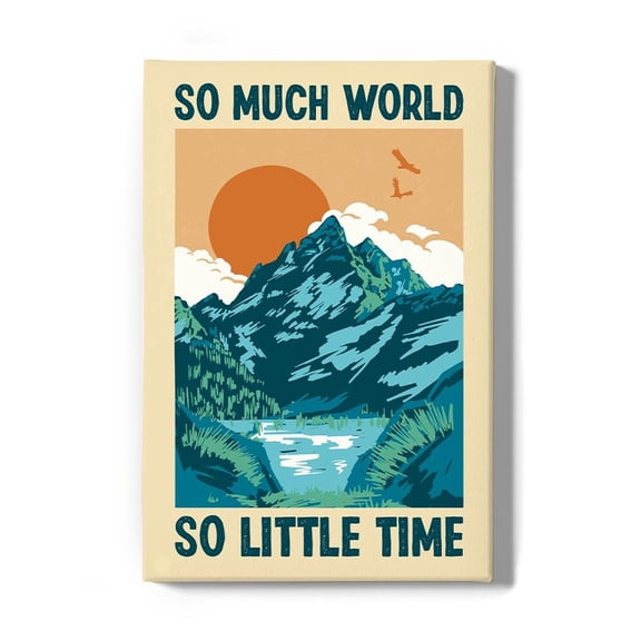 So Much World So Little Time Wrapped Canvas  -Smartprints Designs,