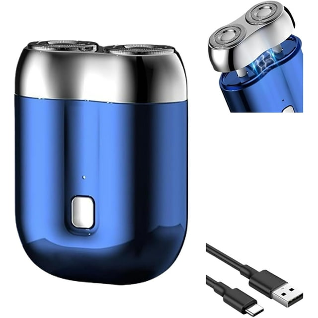 Mini Dual-Head Electric Shaver for Men, 2026 New Model USB Rechargeable & Washable, Portable Compact Travel Razor with Dual Floating Heads