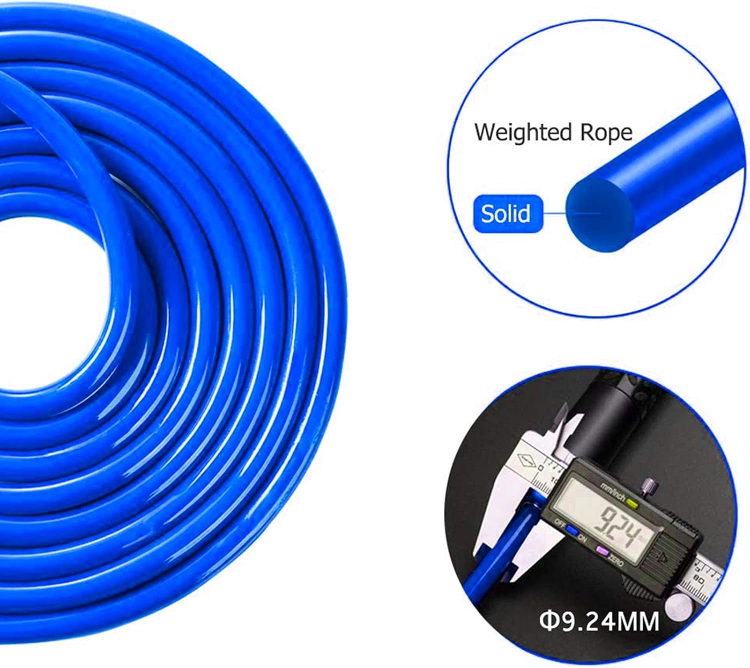 Weighted Jump Rope for Fitness Workouts (1 lb), Tangle-Free Ball Bearing Fast Jump Rope for Weight Loss, Aluminum Handles, Adjustable Length