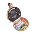 thumbnail image 3 of Kit de costura Hilo Suministros y accesorios de costura Estuche de cuero PU con asa Albaricoque, 3 of 9