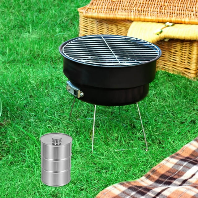 HEALEEP 1Ensemble Flacon d'Hydratation Flacon à Vin Argenté Cylindrique pour Usage Extérieur Camping Randonnée Pique-Niques