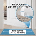 thumbnail image 2 of Large Door Draft Stopper, 28" to 32" Under Door Draft Noise Blocker, Draft Guard for Bottom of Doors， Adjustable Twin Door Sweep Draft Seal Window Sealer, White, 2 of 8