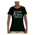 thumbnail image 2 of Wild Bobby Plot Twist He Lives Luke 24:23 Inspirational/Christian Women Graphic Tee, Forest Green, Large, 2 of 5
