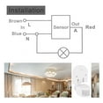 thumbnail image 4 of Infrared Sensor Switch, Water Proof Human Body Motion Detection with Adjustable Distance 012M, for Corridors Bathrooms Garages Indoor Outdoor Use, 4 of 7