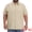 Khaki, variant on DARING DIVA Men's Big Tall Summer Casual Short Sleeve Button Down Shirts XL Khaki