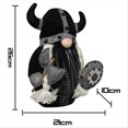 thumbnail image 2 of Viking Warrior Gnome Doll, Plush Holiday Gnomes Ornaments Set Handmade Plush Doll Gnome Scandinavian Swedish Tomte ,B, 2 of 5
