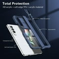 thumbnail image 6 of Compatible with Samsung Z Fold 4 Case with Built-in Screen Protector, Soft TPU Bumper Case for Samsung Galaxy Z Fold 4 Clear Phone Case Shockproof Anti-Scratch Transparent Cases (Navy Blue), 6 of 12