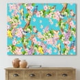 thumbnail image 2 of Designart ' Little Birds Sitting On Spring Flow Tree ' Traditional Canvas Wall Art Print, 2 of 4