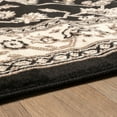 thumbnail image 4 of Superior Kingfield Traditional Floral Indoor Area Rug, 4'x6', Black, 4 of 5