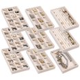 thumbnail image 1 of Frebeauty Bandeja organizadora de joyas, bandejas apilables de terciopelo para joyas, inserciones de cajón, organizador de pendientes para mujeres, vitrina de almacenamiento de joyas para anillos, col, 1 of 5