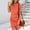 Orange, variant on Woman Summer Dresses Women's Solid Hip Wrap V-Neck Button Irregular Women's Dress