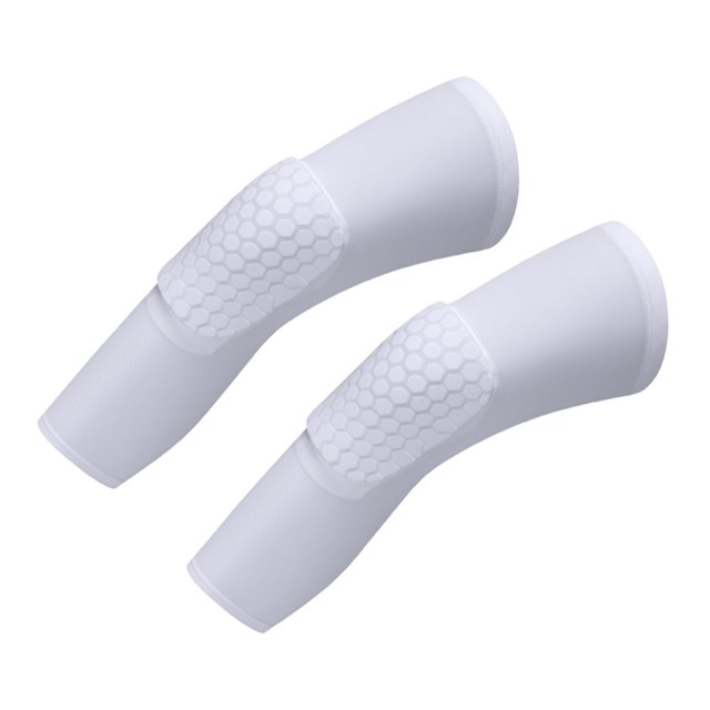 Wosthever 2 unids/set suministros de baloncesto rodilleras a prueba de golpes para máxima protección en la cancha suministros de fútbol equipo Ropa Deportiva, Zapatos rodilleras blancas S