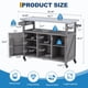 thumbnail image 3 of Garvee carrito para asador con cubierta de acero inoxidable, gabinete de almacenamiento, portaespecias, toallero y ruedas, ideal para BBQ y cocina exterior, 3 of 7