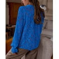 thumbnail image 2 of Blusa de Encaje para Mujer PRETTYGARDEN Manga Larga con Botones Azul L, 2 of 8