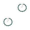 thumbnail image 2 of Qarigey Gargantilla en forma de gota de agua de cristal de lujo Colgante de cristal Collar de adorno de cuello elegante para compromiso Verde Verde 2piezas, 2 of 6