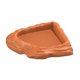 thumbnail image 5 of Plato de agua esquinero para reptiles, comedero esquinero, fácil de limpiar, terrario decorativo para serpientes, tortugas, ranas y gecos. Marrón claro, 5 of 8