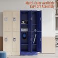 thumbnail image 6 of Sapital 2 Door Metal Locker, Heavy-Duty Storage Locker with Hook, Storage Cabinet for Home, Office, Gym, Workshop, Blue, 6 of 7