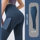 thumbnail image 3 of Nuevos pantalones deportivos de cintura alta con bolsillos para mujer, pantalones deportivos para correr, pantalones de yoga para entrenamiento y secado rápido, 3 of 5