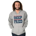 thumbnail image 5 of You Had Me At Deep Fried Southern Zip Up Hoodie Men's Women's Brisco Brands X, 5 of 6