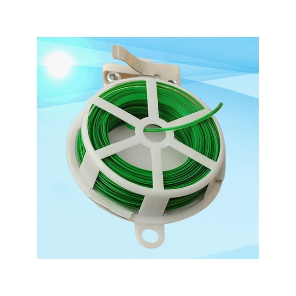Garden Plant Twist Tie 1PC 30M Garden Metal Cable Tie Steel Wire Seal Tape with Cutter Multi-purpose Twist Tie Wire Gardening Art Tool for Lawn Park Use (Green)