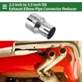 thumbnail image 2 of Rebajadora de codo concéntrico de tubo de escape Mandrel de 2.5" OD a 3.5" OD de Unique Bargains, adaptador de tubo de acero inoxidable 201, longitud de 5 pulgadas, tono plateado, 2 of 7