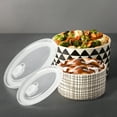 thumbnail image 4 of Thyme & Table 4-Piece Ceramic Baking Dish & Lid Set - Medallion, 4 of 9