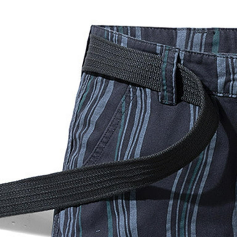YUHAOTIN Mens Cargo Pants Slim Fit Jogger Summer Korean Workwear Striped  Shorts for Men's Five Point Casual Shorts Mens Cargo Pants Joggers with  Belt