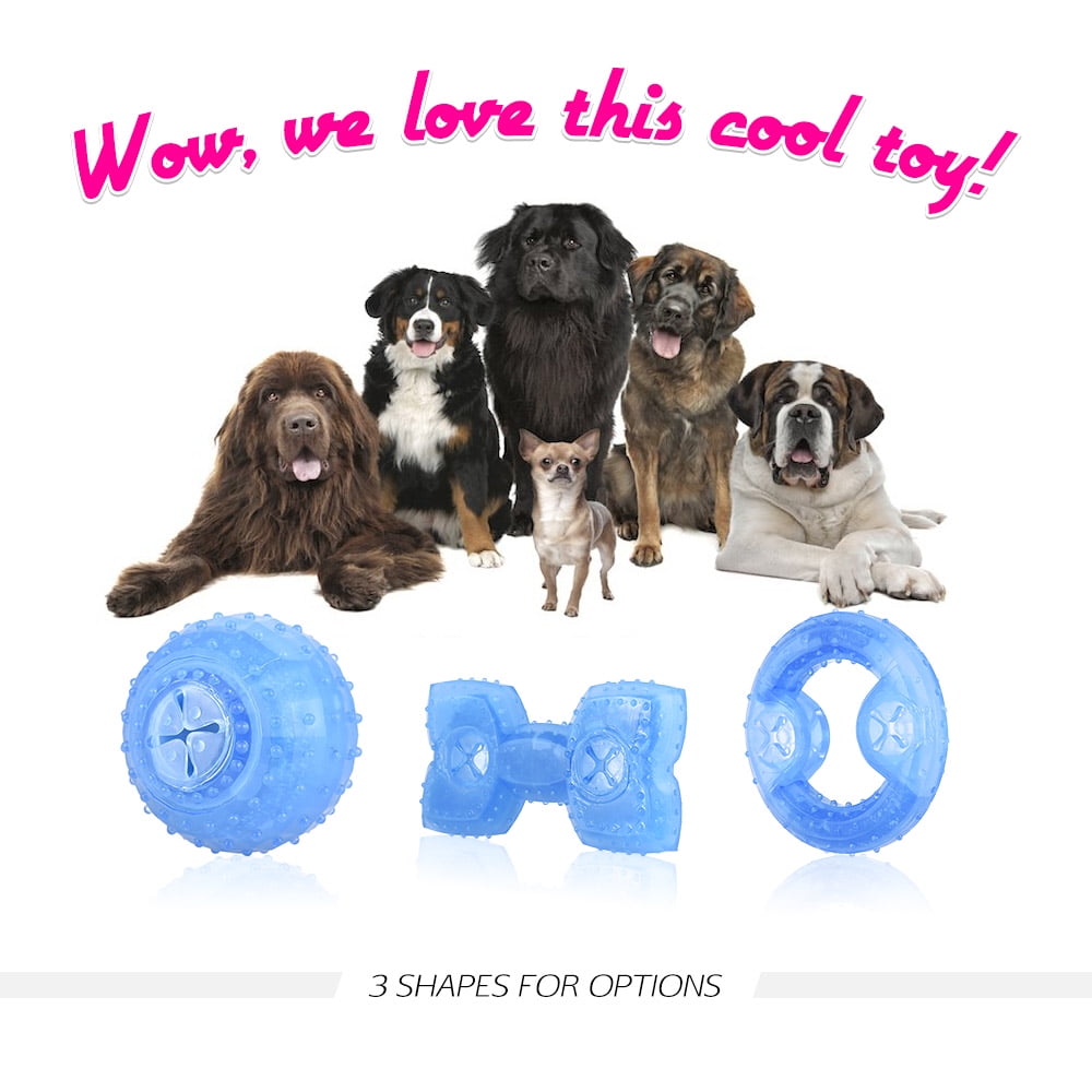 Dog Teething Toy Freeze Treat Ball Interactive IQ Pet Toys for Puppies