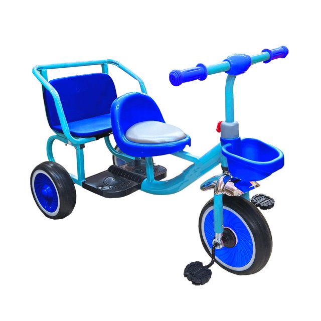 Triciclo Asiento Doble AEIOU Azul