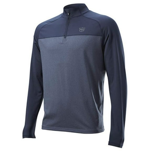 Wilson Staff Men's Series Thermal Tech Pullover 1/2 Zip Shirt Top (Indigo, L)