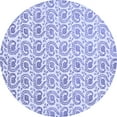 thumbnail image 1 of Ahgly Company Indoor Round Abstract Blue Modern Area Rugs, 7' Round, 1 of 4