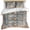 Brown, variant on Blue Beige Vintage Bedding 3 Piece Duvet Cover Set California King, Modern Geometric Abstract Art Ethnic Soft Microfiber Comforter Cover with Zipper Closure & Pillowcases, FadeResistant Quilt Cover