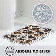 thumbnail image 4 of Print Bath Mat Bathroom Rug, Washable Microfiber Soft Doormats Shower Mat, Cow, 4 of 7