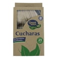 thumbnail image 1 of Cucharas Great Value terra biodegradables jumbo color beige 25 pzas, 1 of 4