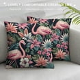 thumbnail image 3 of GOSMITH  Farmhouse Pillow Cover Summer Tropical Green Palm Leaf Pillow Protector Flamingo Hawaii Summer Decorative Bed Pillows Pillowcase for Couch Sofa Bedroom Car Living Room, 3 of 5