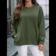 thumbnail image 5 of Sudaderas de Gran Tamaño para Mujer, Sudaderas de Larga, Camisetas con Abertura Lateral, Tops, Conjuntos para Adolescentes. Verde L, 5 of 10