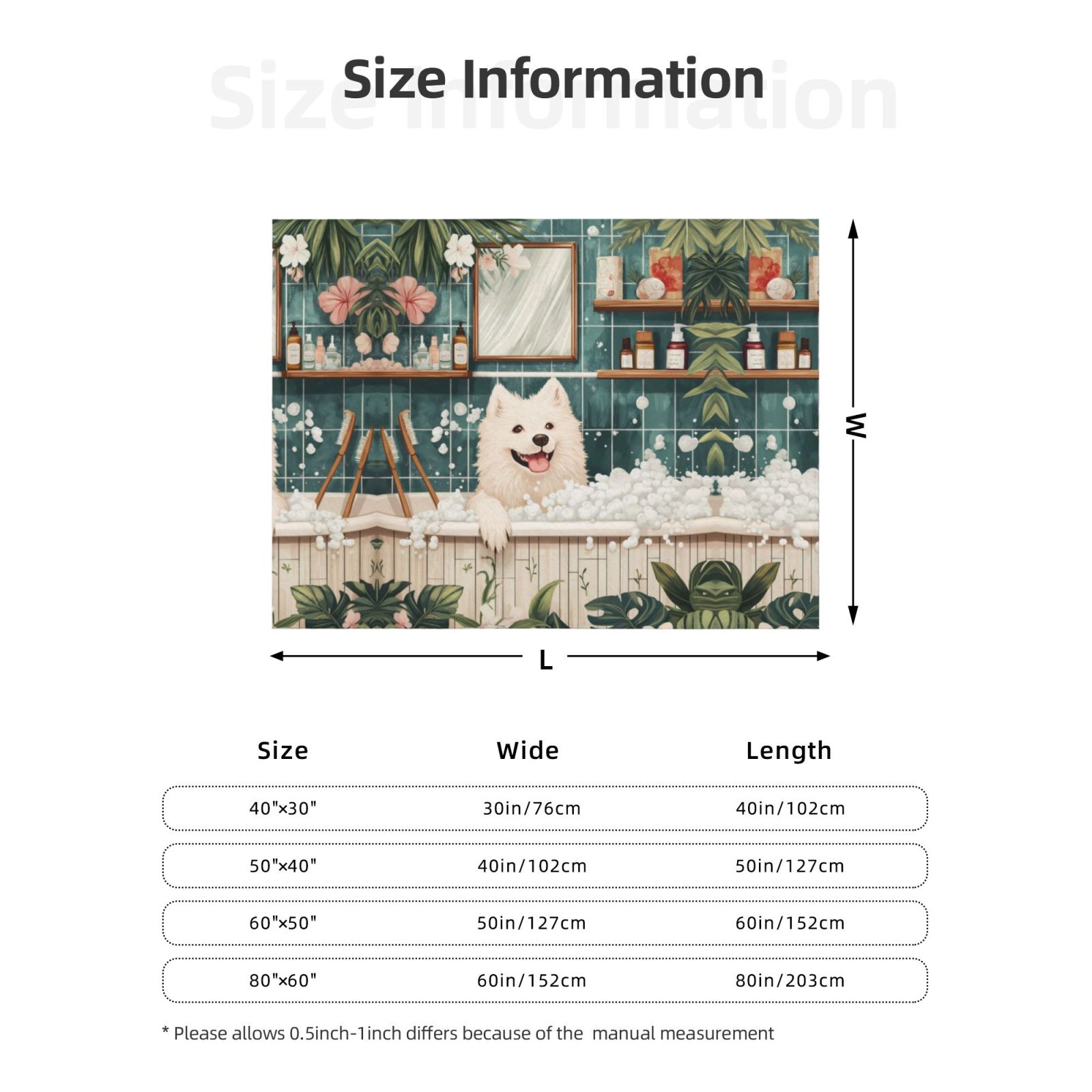 Throw Blanket for Couch - Dog in Tropical Bathtub Soft Comfy Lightweight Cozy Warm Throw Blanket, Fuzzy Plush Flannel Blanket & Throws for Sofa and Bed All Season