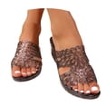 thumbnail image 3 of Ticikt Women's Jelly Sandals Slingback Bling Beach 80s 90s Retro Flat Shoes, 3 of 8
