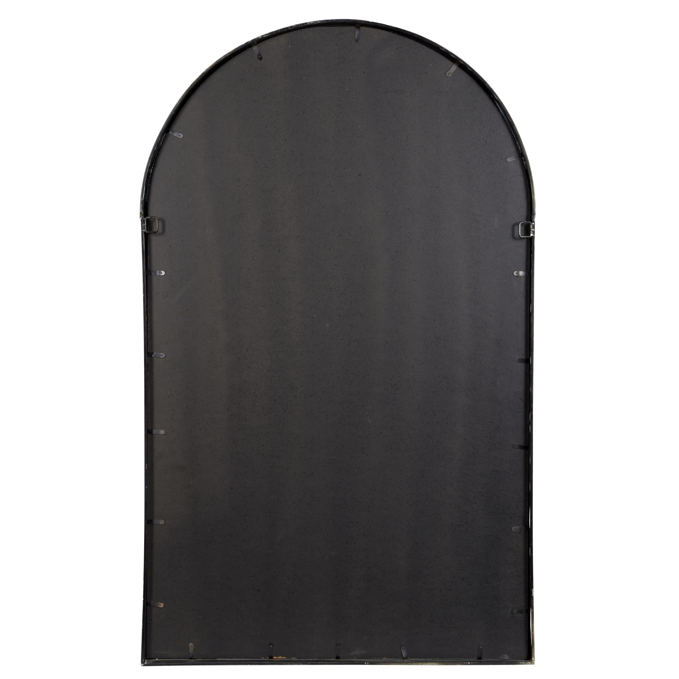 DecMode Traditional Windowpane Style Metal Wall Mirror with Polished Brown Finish, 34"W x 56"H