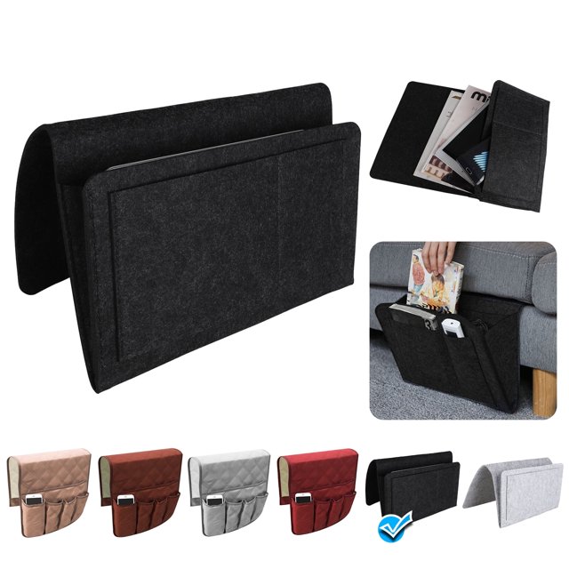 Organizador de mesita de noche de fácil instalación, múltiples bolsillos de almacenamiento para un diseño moderno en la sala de estar con diseño antideslizante (duradero)