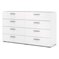 thumbnail image 1 of Atlin Designs Modern 8 Drawer Double Dresser in White, 1 of 14