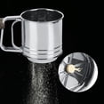 thumbnail image 3 of Ymiko Flour Sifter,Baking Tool,Stainless Steel Handheld Manual Flour Sifter Sieve Strainer Kitchen Baking Tool, 3 of 8