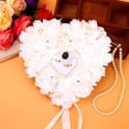 thumbnail image 4 of Ring pillow wedding ring pillow, 20*7cm, heart shape, gift, romantic pillow, 4 of 5